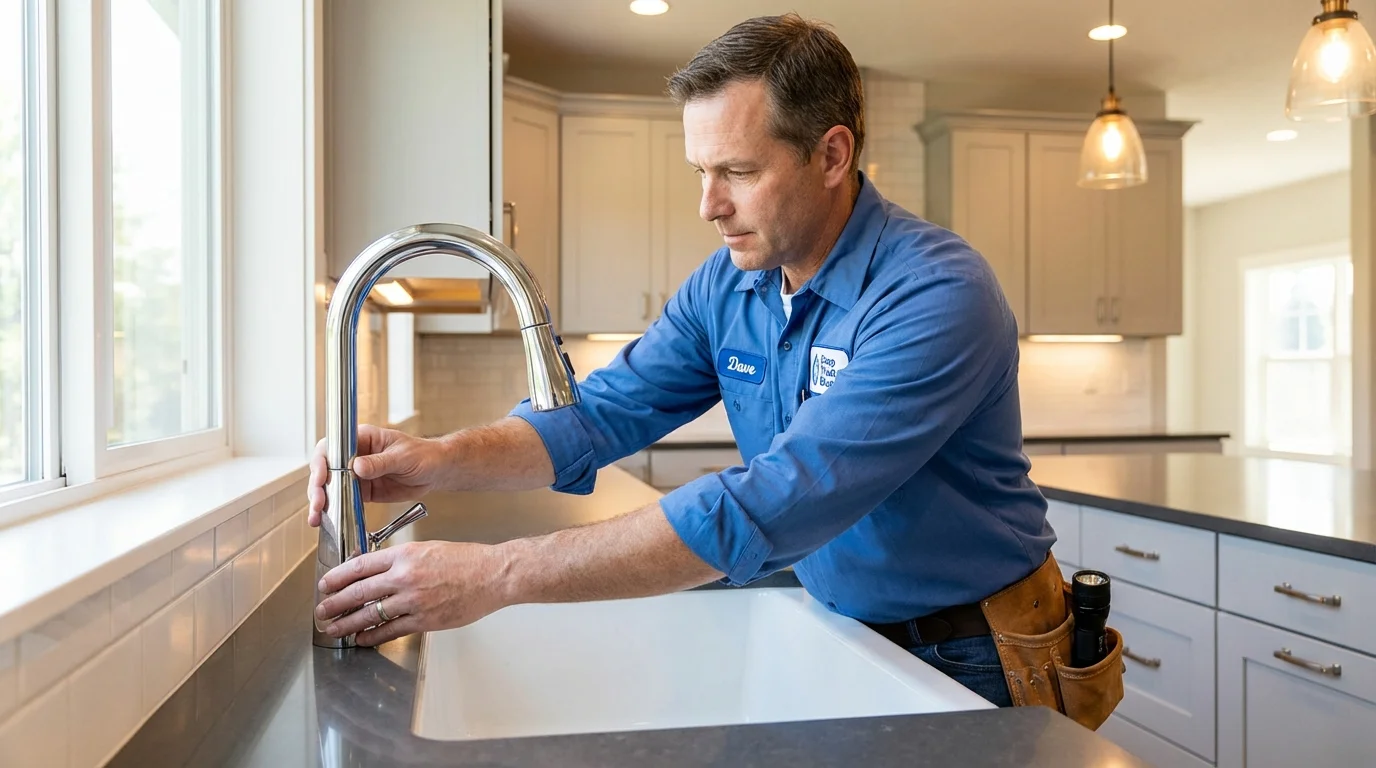 Kitchen faucet installation by Johns Plumbing LLC in Twain Harte