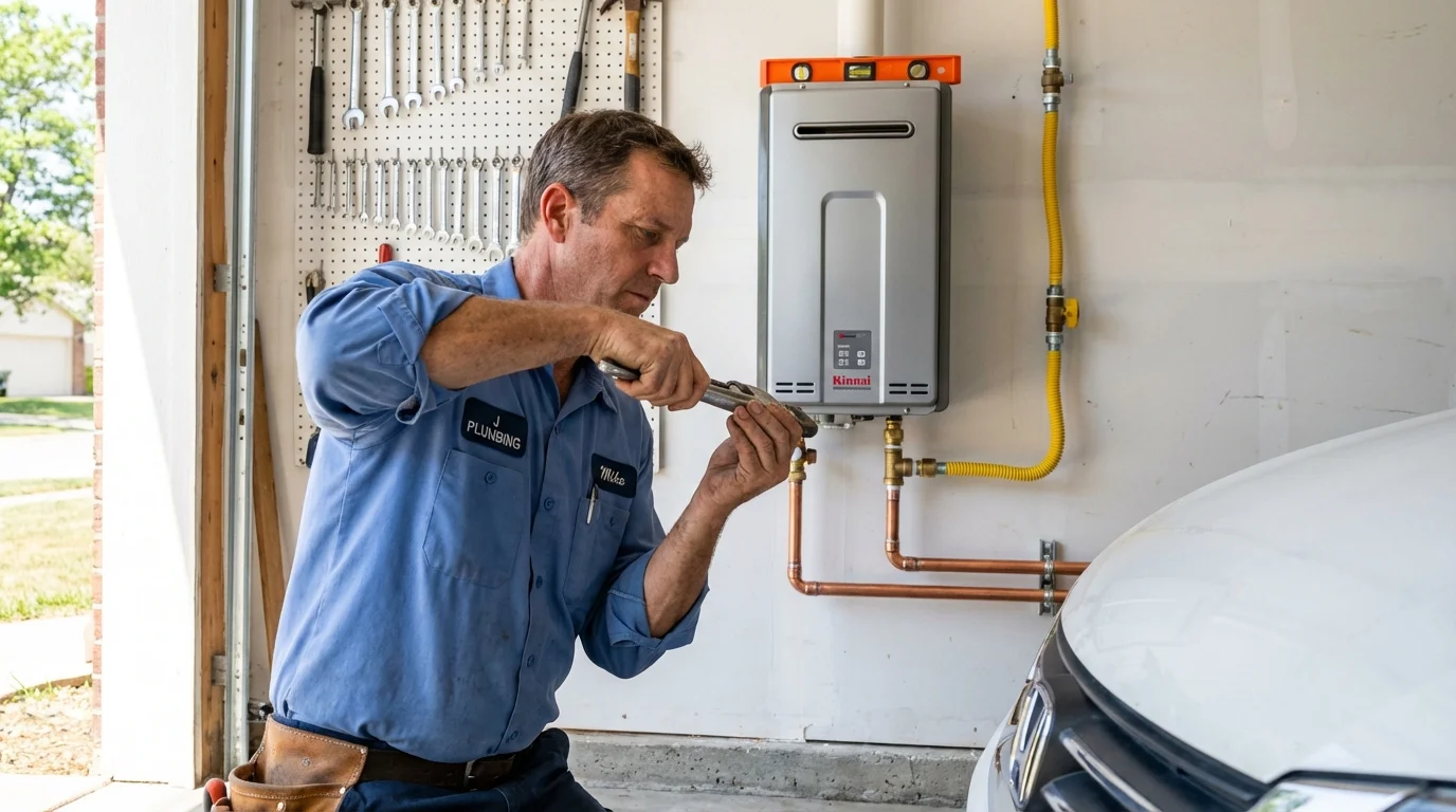 Tankless water heater installation by a Johns Plumbing LLC plumber in Twain Harte